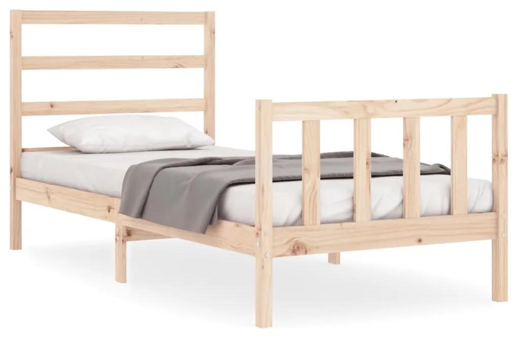 3191891 vidaXL Cadru de pat cu tăblie, 90x200 cm, lemn masiv