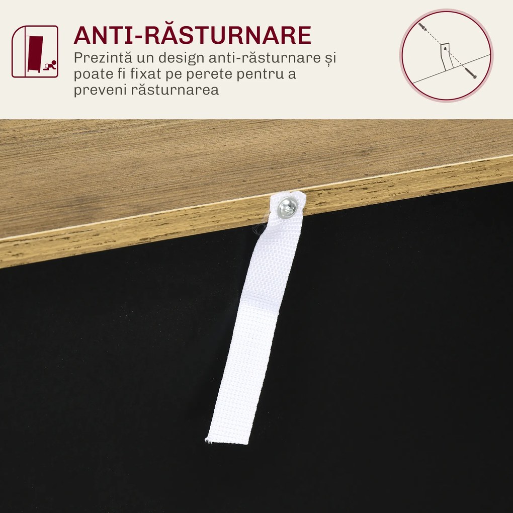 Homcom Bufet Bucatarie – Stil Country, Spatiu Depozitare Rustic | Aosom Romania