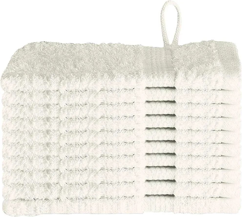 vidaXL Prosop pentru musafiri SOLUND 10 pcs Crem 15 x 21 cm 550 gsm