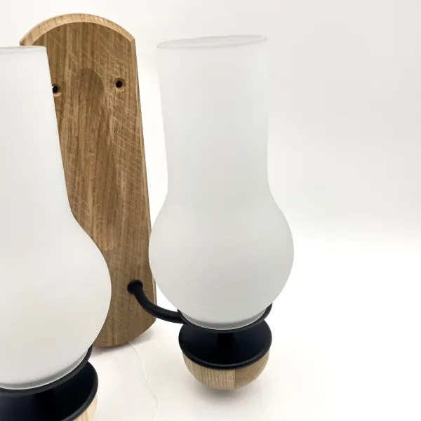 Aplică Brilagi COTTAGE 2xE14/40W/230V stejar/alb