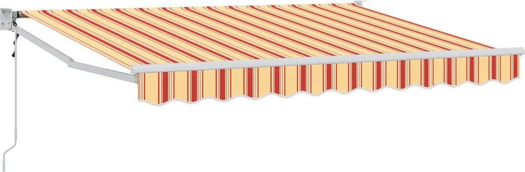 vidaXL Cort electric retractabil Galben, Portocaliu și Alb 3,5 x 2 m