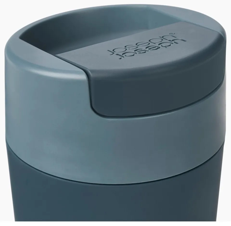 Cană de voiaj albastru-gri antracit 450 ml Sipp – Joseph Joseph