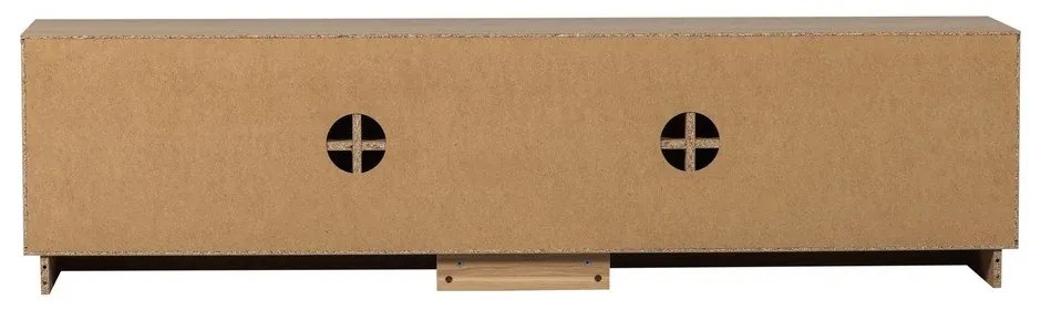 Comodă TV în culoare naturală din lemn de stejar 200x52x45 cm Zuma – WOOOD