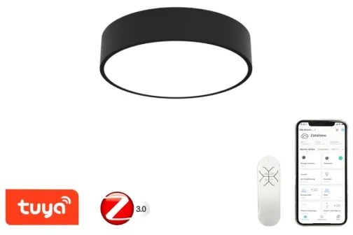 Immax NEO 07201L-LED Plafonieră dimabilă RONDATE 28W/230V negru Tuya+DO
