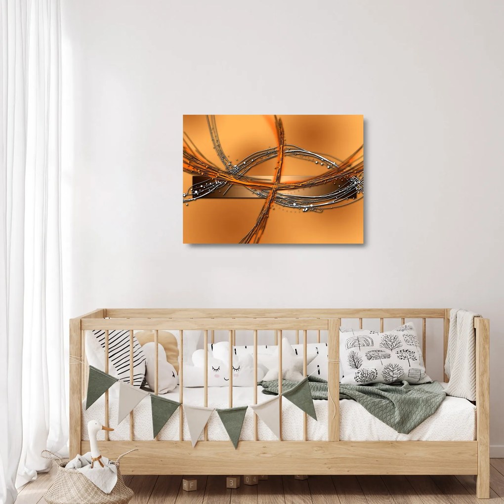 Tablou pe sticlă abstact (70x50 cm)