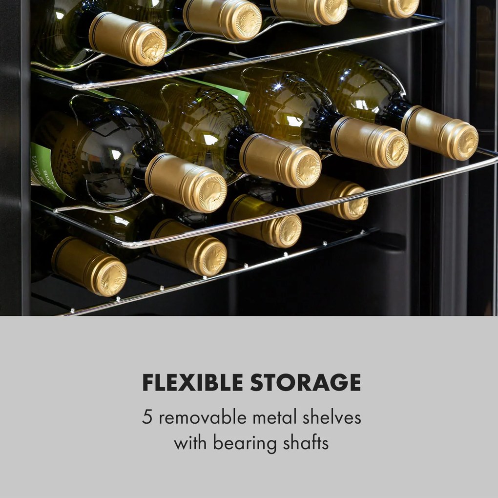 Shiraz 24 Uno, vinotecă, 67 l, 24 de sticle, tactilă, 5 - 18 °C, neagră