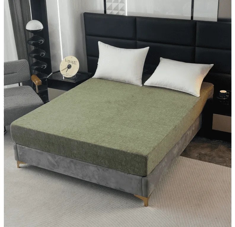 Cearsaf Cocolino microplus cu elastic GRENA 90x200 cm verde