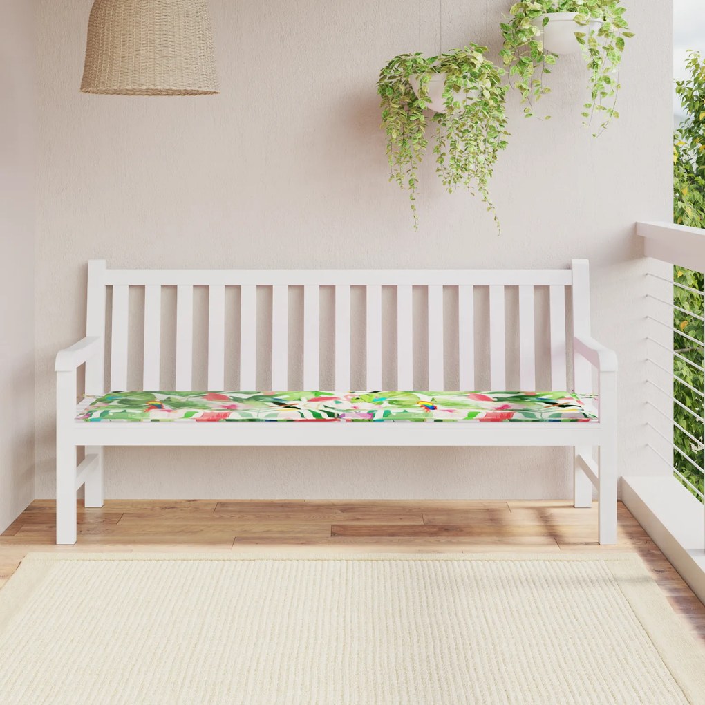 vidaXL Perna pentru bănci de grădină Verde și roz 180 x 50 x 4 cm