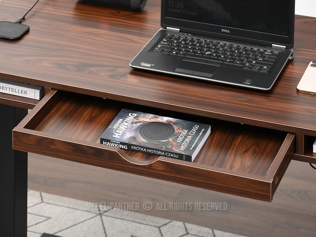 Masă PC Osto 120 (nuc + alb). 1109829