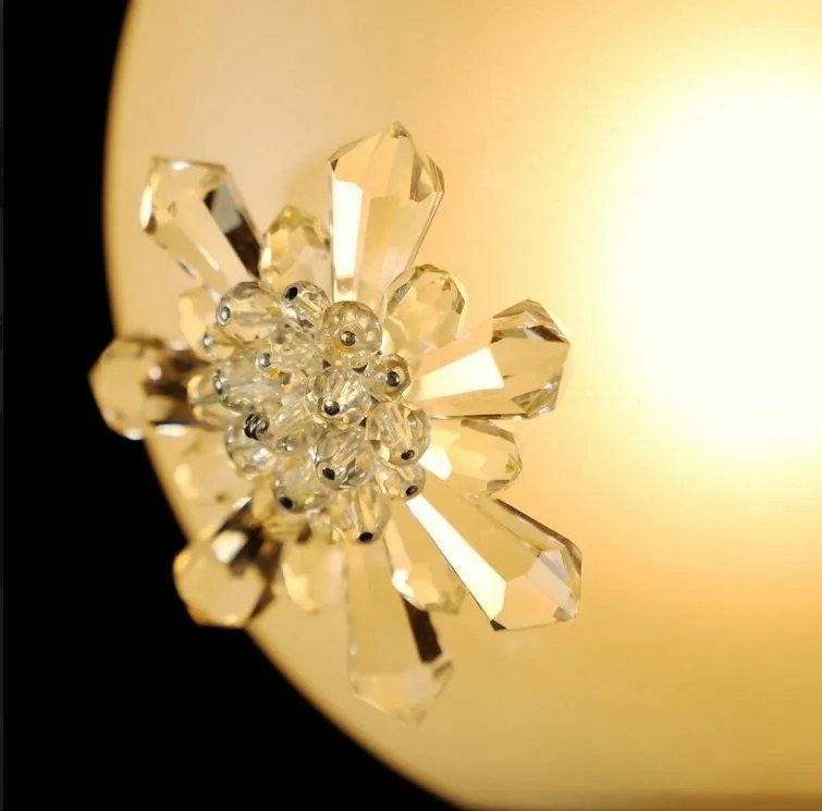 Lustra LUX decorativ fulgi de zapada din cristal SNOWFLAKE 02B-SB