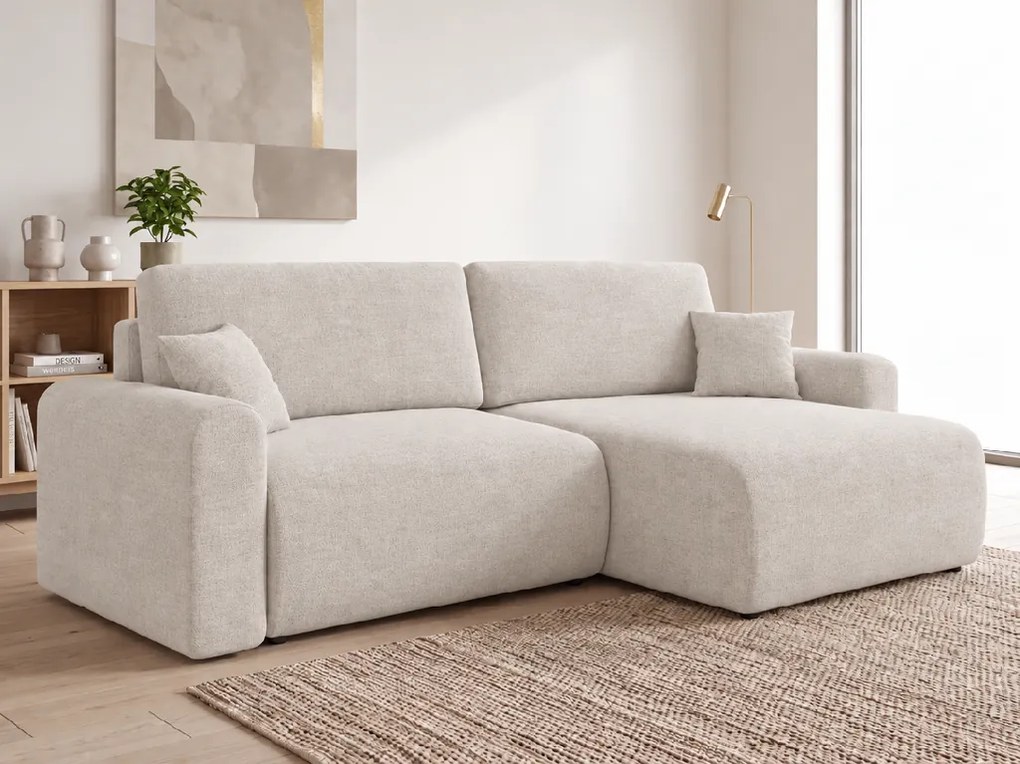 Coltar extensibil reversibil in forma de L NORDEN PAROS 250x140 cm, crem