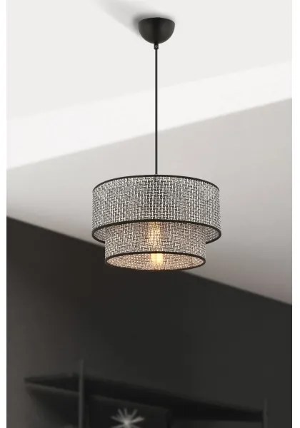 Pendul pe cablu ECHO 1xE27/60W/230V gri/negru