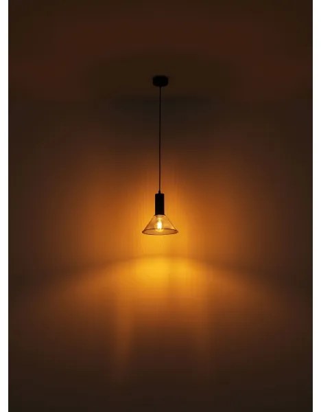 Lustră pe cablu JEDD 1xE27/60W/230V negru Globo 15648H1