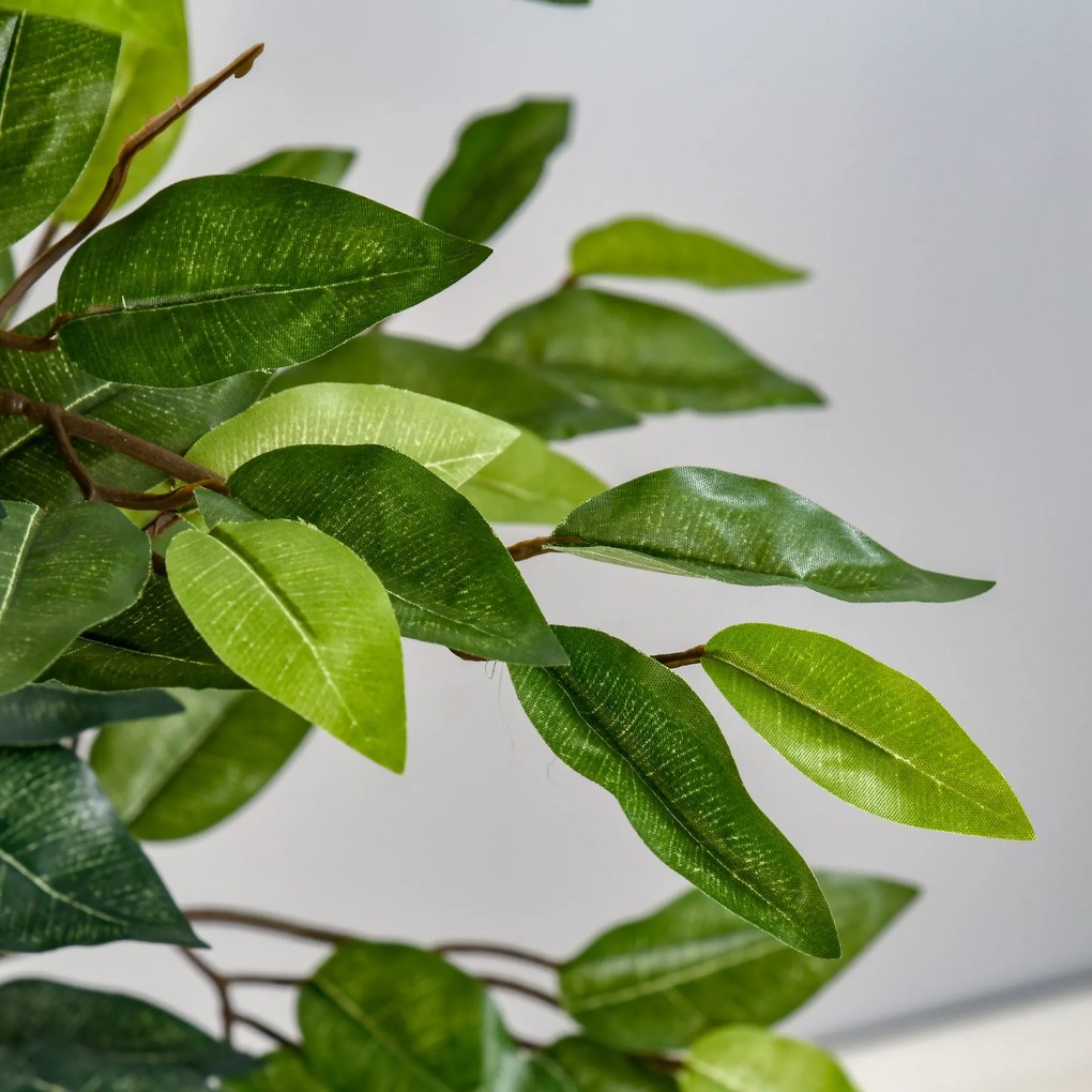 HOMCOM Plantă Ficus Falsă, Plantă Înaltă de 150cm, Plantă Artificială Decorativă pentru Interior și Exterior, Ø17x14.5 cm, Verde | Aosom Romania