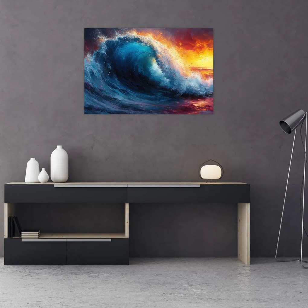 Tablou - Val în apus de soare (90x60 cm)