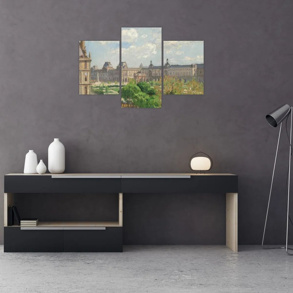 Tablou - Camille Pissarro, Place du Carrousel, Paris, reproducere (90x60 cm)