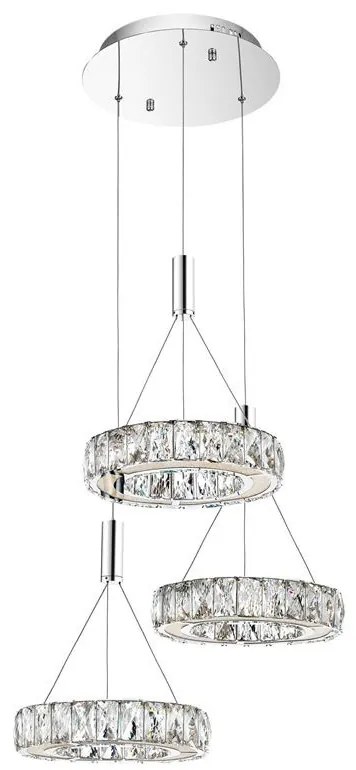 Lustra cu 3 pendule LED design modern Corona NVL-7402401