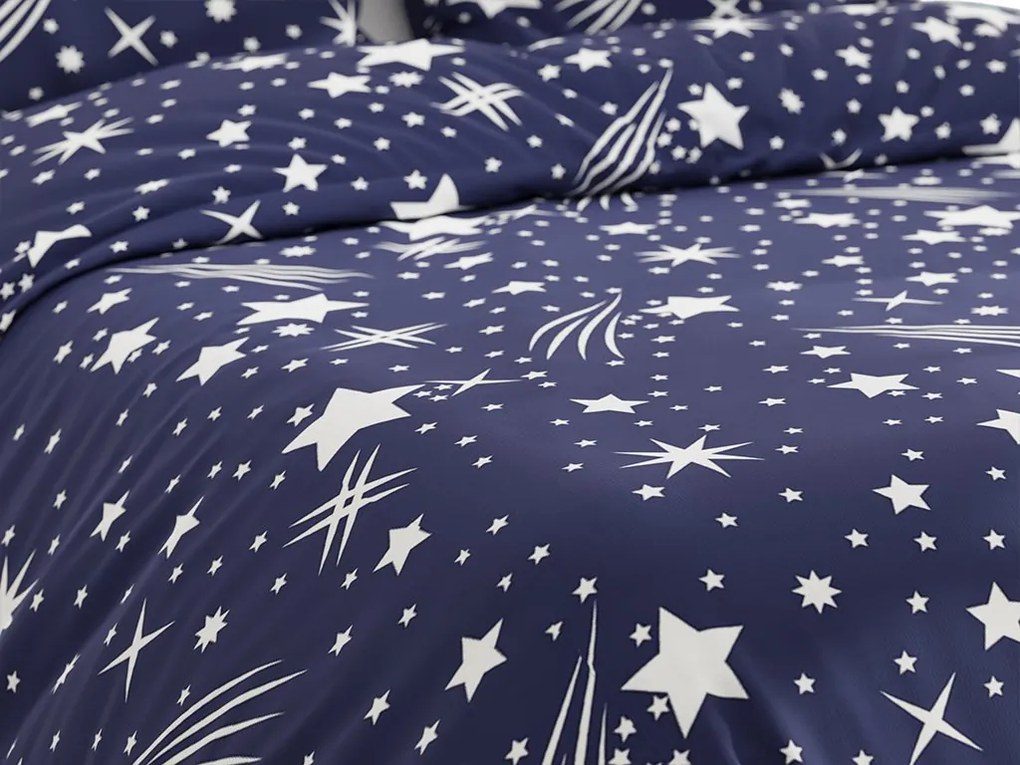 Lenjerie de pat din bumbac Culoare albastru, NIGHT SKY