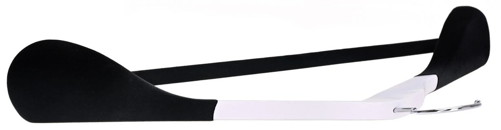 Umeraș Antialunecare din Lemn cu Carlig Metalic si Bara pentru Pantaloni, Bold Guard, UnicUtil, 45 x 5.5 x 22.5 cm, Alb, UUUM62
