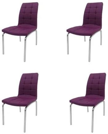 Set 4 scaune bucătărie S-02, culoare lila