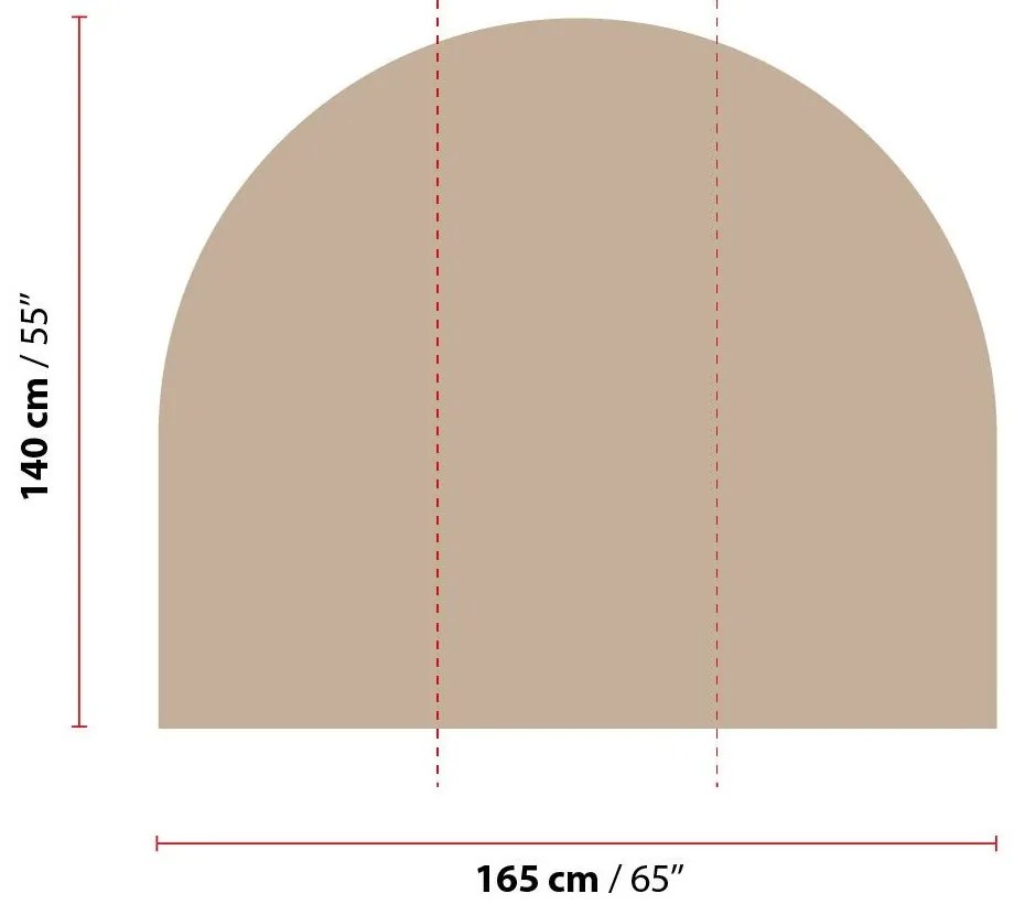 Autocolant de perete 165x140 cm Taupe – Ambiance