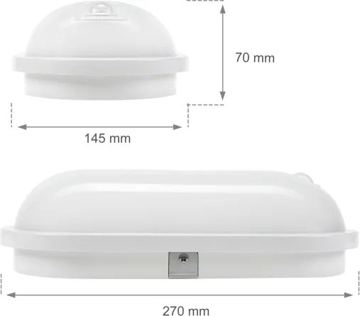 Corp de iluminat LED de mare rezistență cu senzor PIR LED/20W/230V IP54