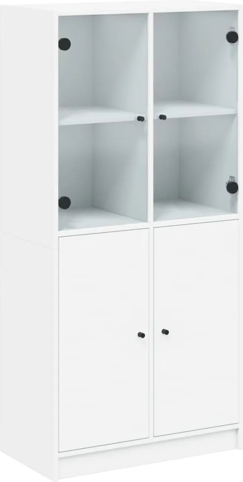 vidaXL Dulapuri înalte cu uși, alb, 68x37x142 cm, lemn prelucrat