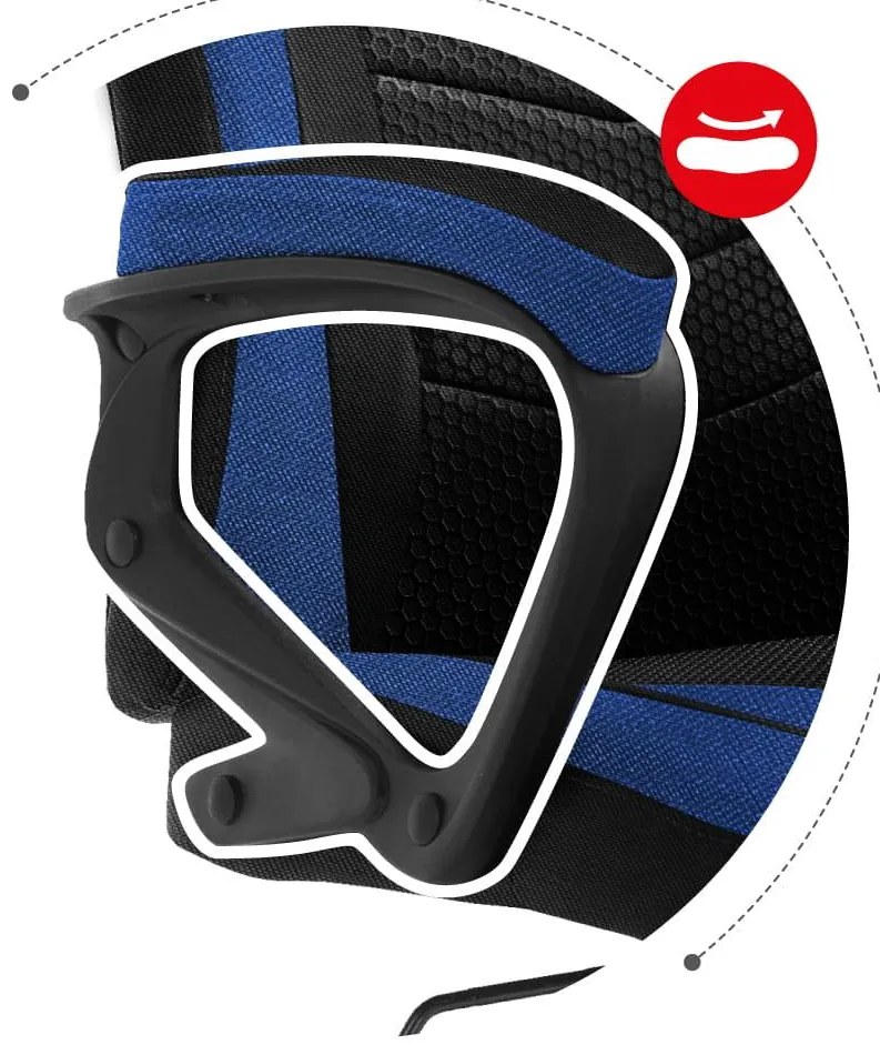 Fotoliu gaming Fusion 2.5 (negru + albastru). 1087463