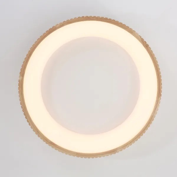 Brilagi - Plafonieră LED FALCON WOOD MODERN, 40W, 230V, Ø 60 cm, cu finisaj lemn