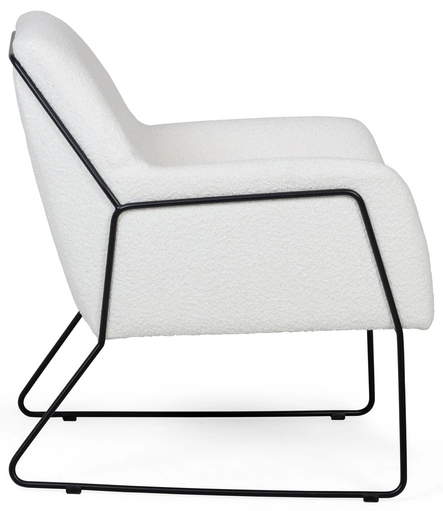 Fotoliu de design Culoare alb, MILAN
