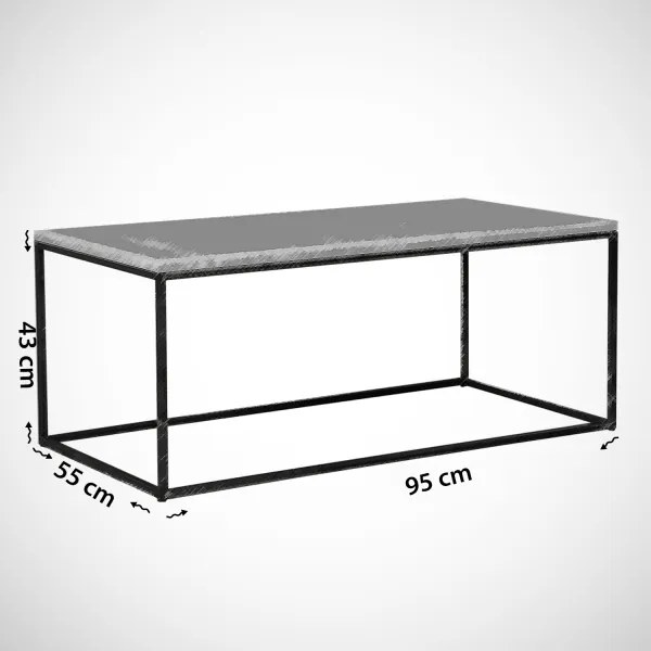 Măsuță de cafea COSCO 43x95 cm maro/neagră