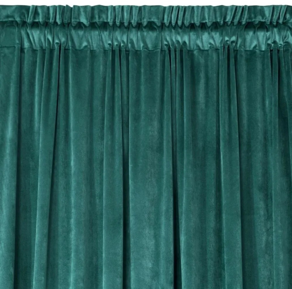 Draperie din catifea opaca turcoaz 140 x 270 cm