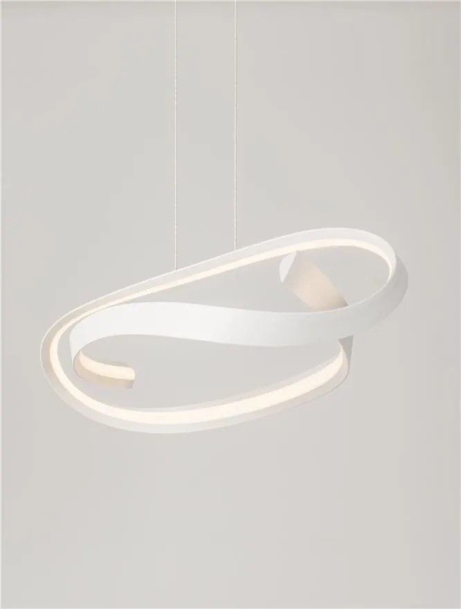 Lustra suspendata LED CCT OLIA aluminiu alb