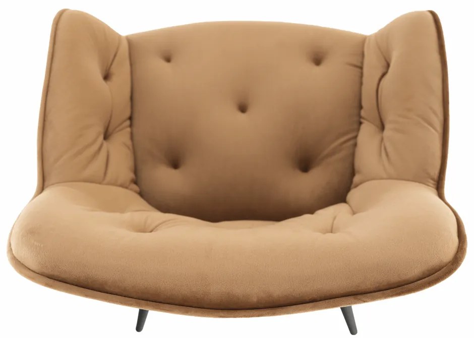 Fotoliu de design, material textil Velvet maro, BERILIO