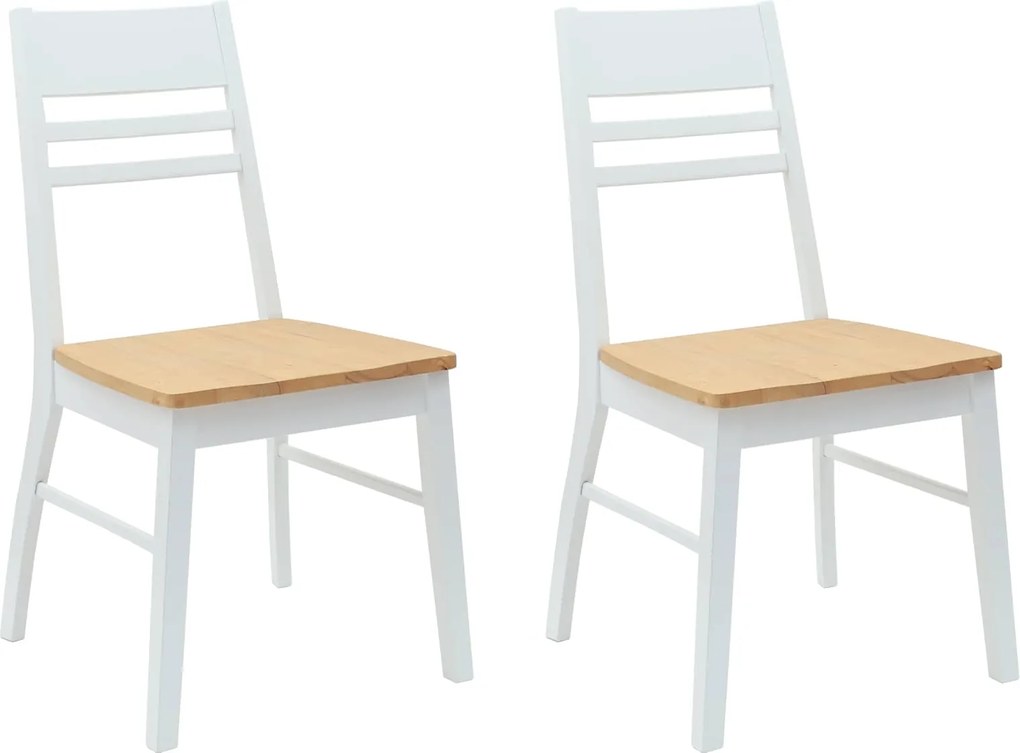 vidaXL Scaune de dining 2 pcs Alb 43 x 54 x 89 cm