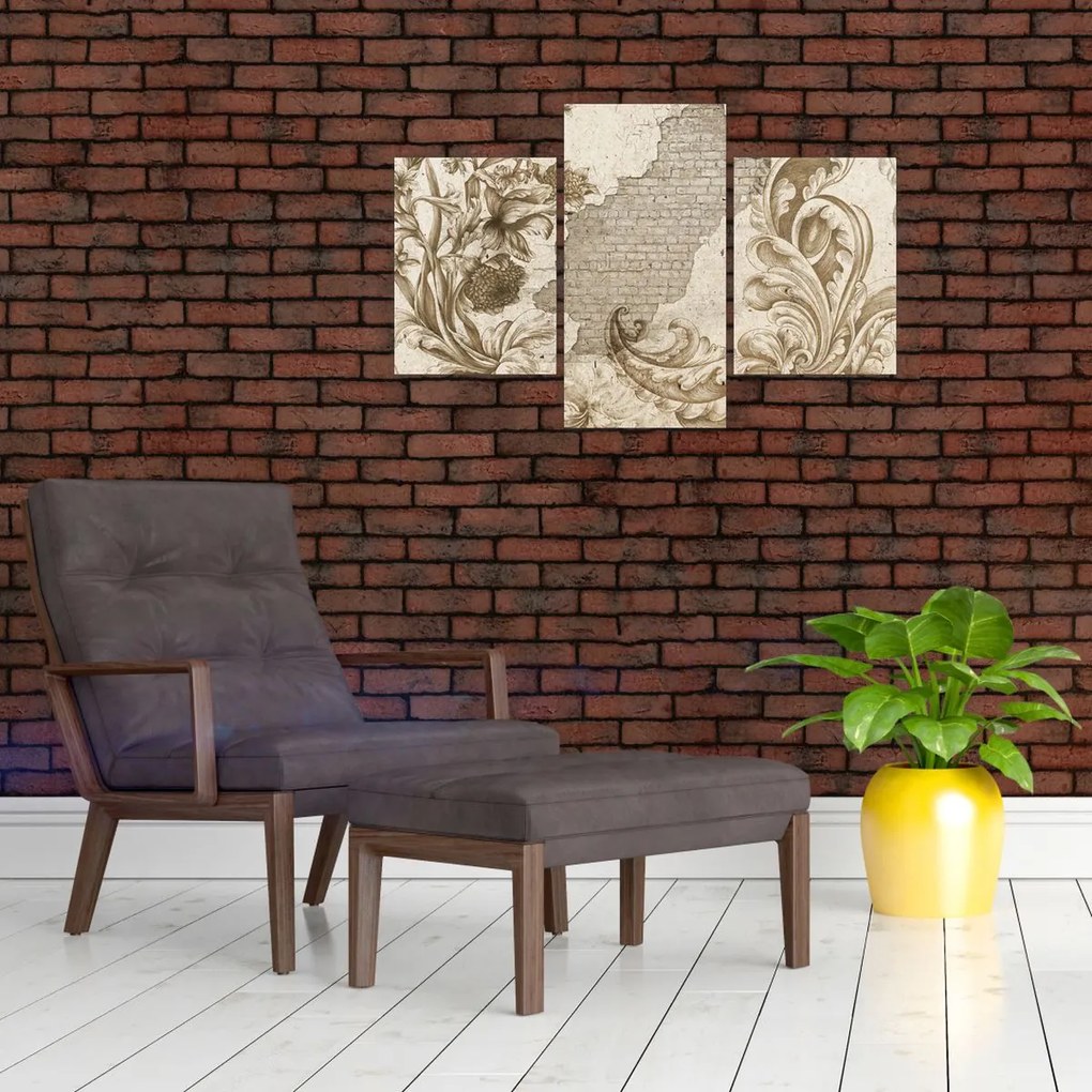 Tablou - Perete cu flori (90x60 cm)