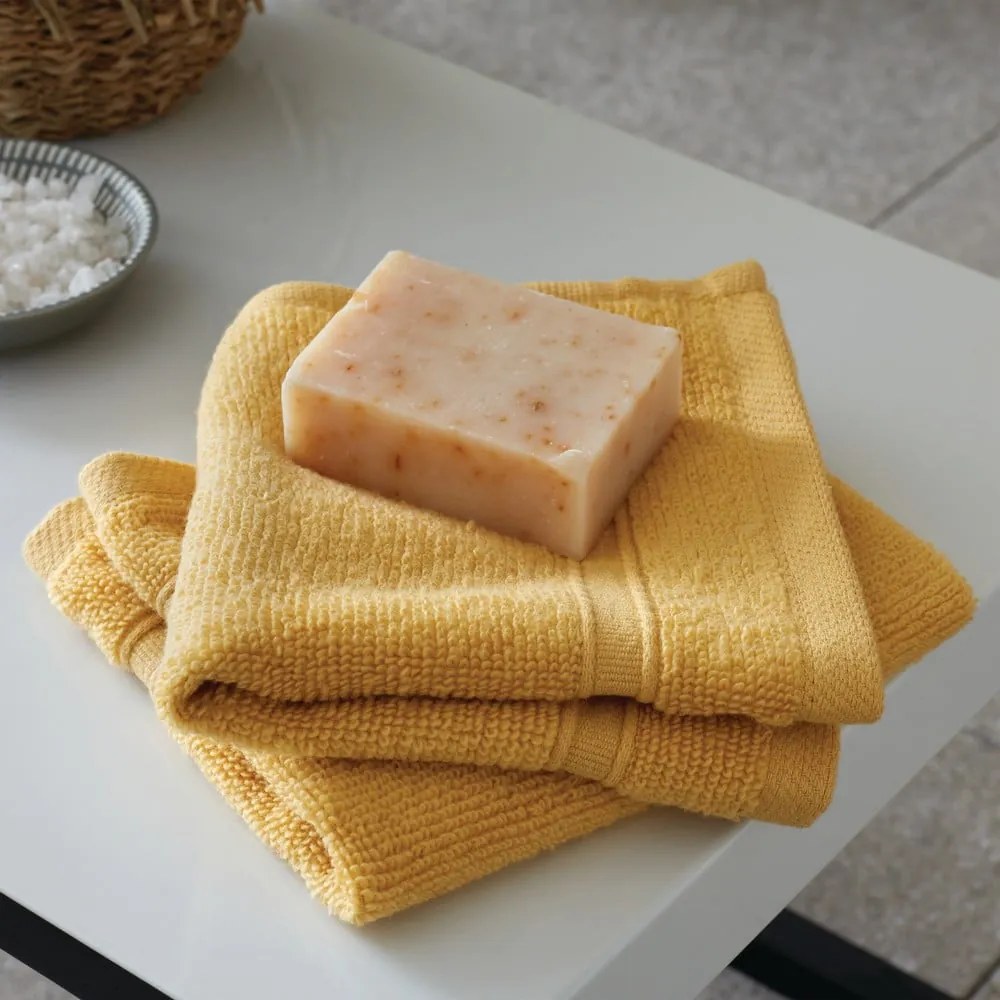 Prosoape galbene 2 buc. din bumbac din frotir 30x30 cm Zero Twist – Catherine Lansfield