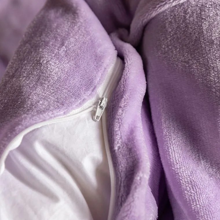 decoDoma Lenjerie de pat din micropluş violet