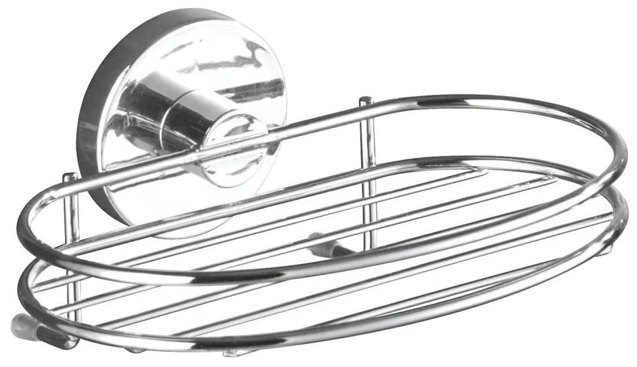 WENKO 20890100 - Suport pentru săpun VACUUM-LOC MILAZZO 16,5 x 12 cm, crom lucios