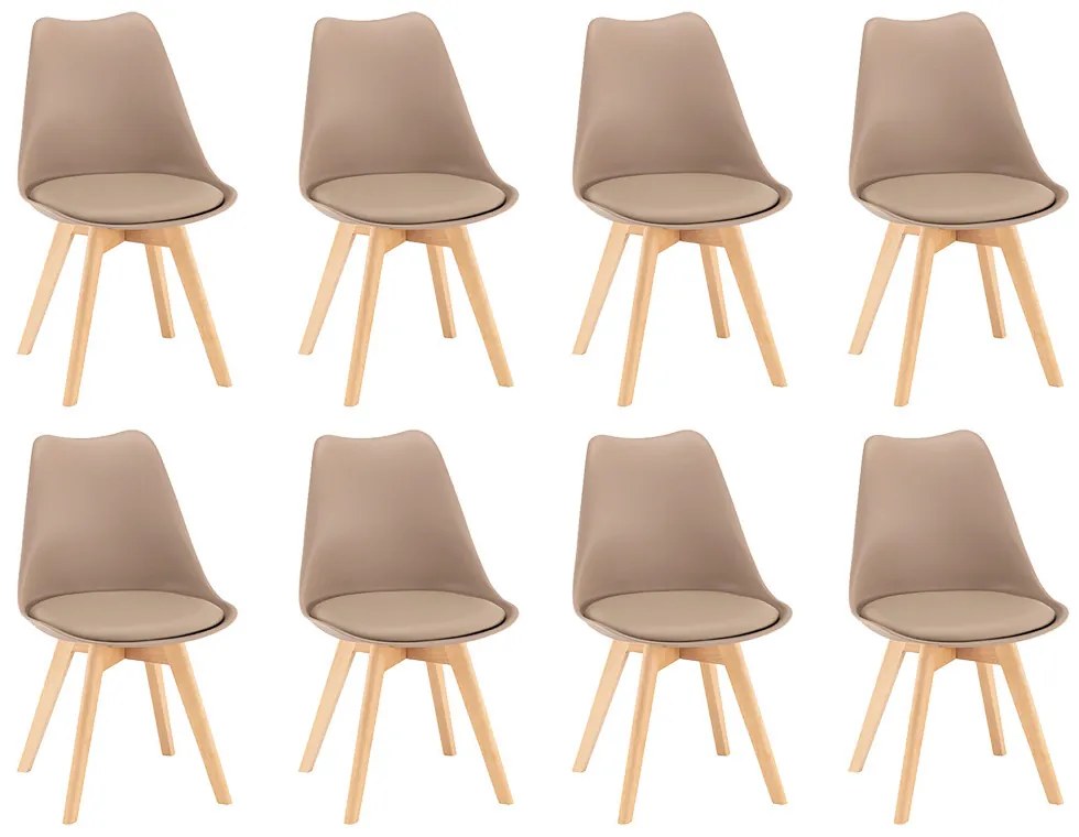 Silla scaun de luat masa 8 bucăți în bej