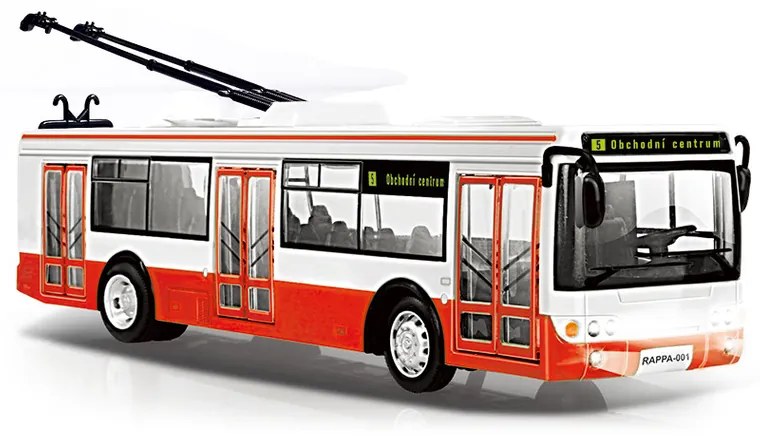 Troleibuz cu sunet și lumină Rappa, 28 cm