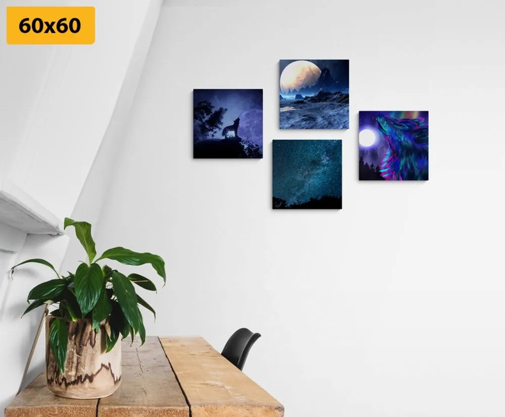 Set tablouri lupul misterios