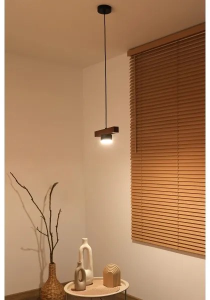 Duolla - Pendul pe cablu IRONLINE 1xGX53/3W/230V pin/stejar/negru