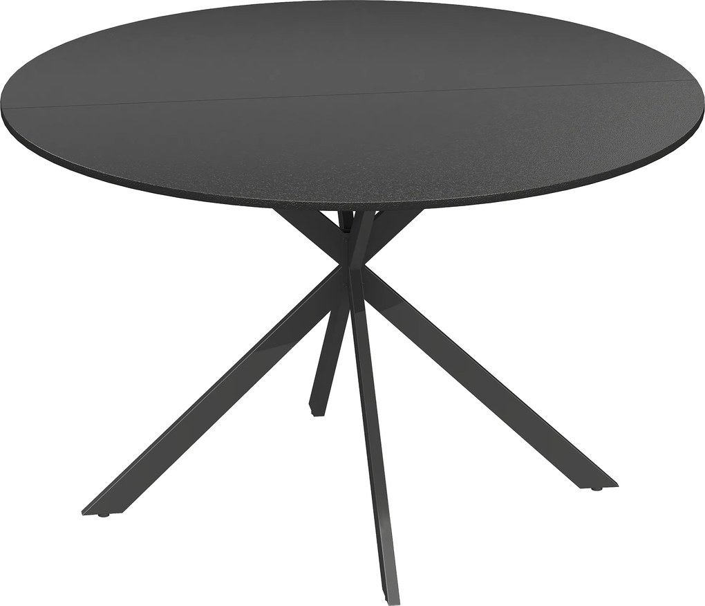 HOMCOM Masă rotundă pentru 4 persoane, masă de bucătărie în stil industrial cu picioare din oțel, pentru sufragerie, bucătărie, negru | Aosom Romania