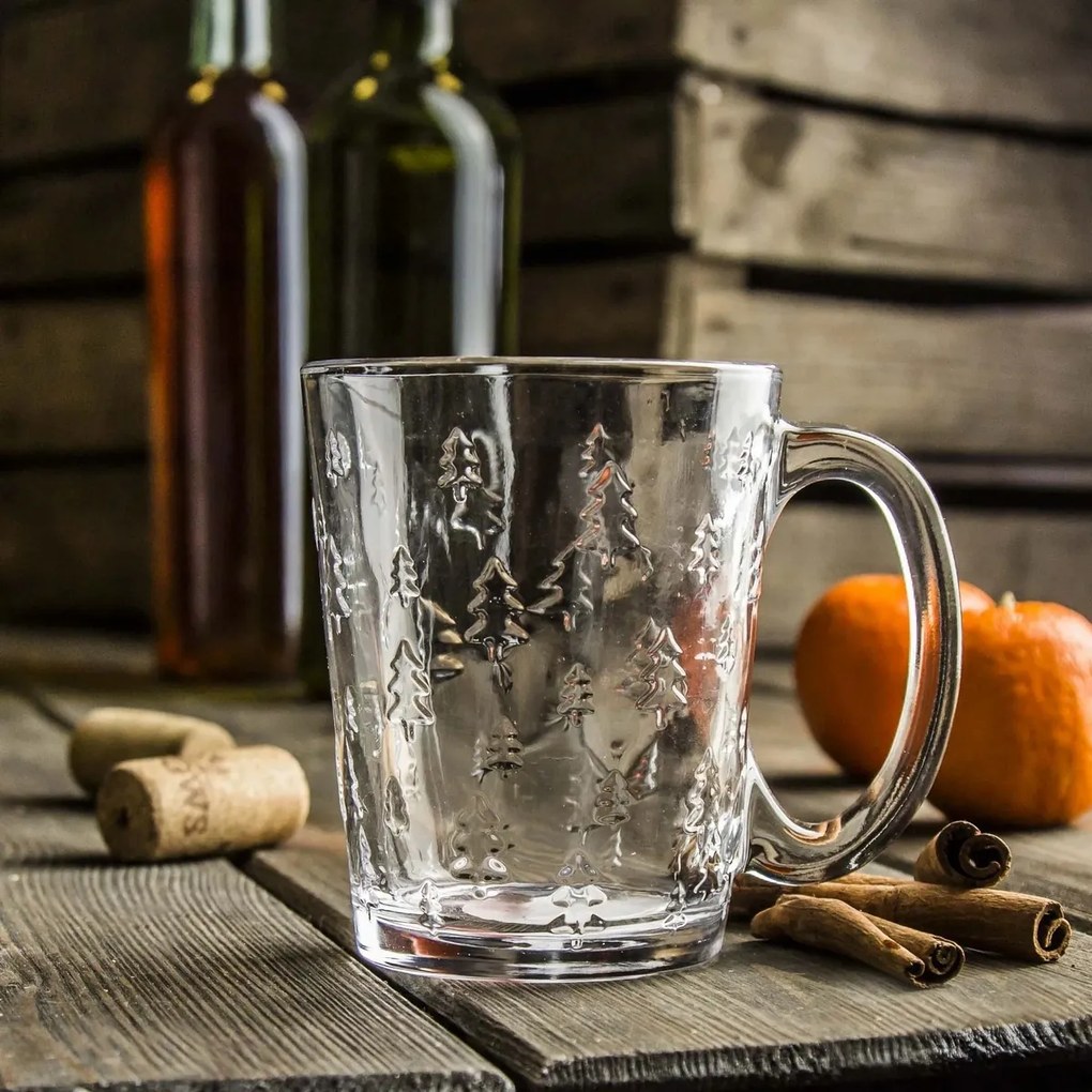 Set de căni din sticlă Altom Leon Choinka300 ml, 6 buc.