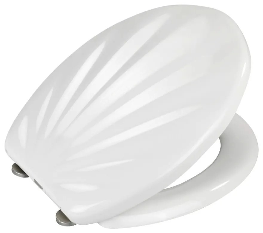 Capac WC cu închidere lentă Wenko Premium Sea Shell, 45,5 x 38 cm, alb