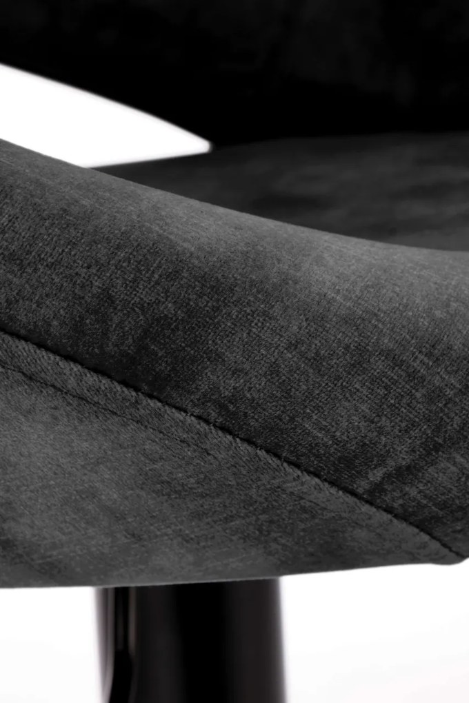 Scaun de bar H102 velvet negru