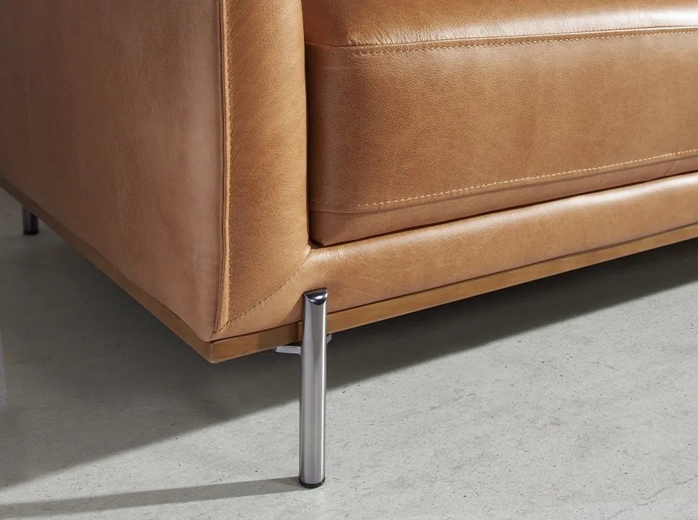 Canapea 2 locuri eleganta, design LUX Buffalo brown