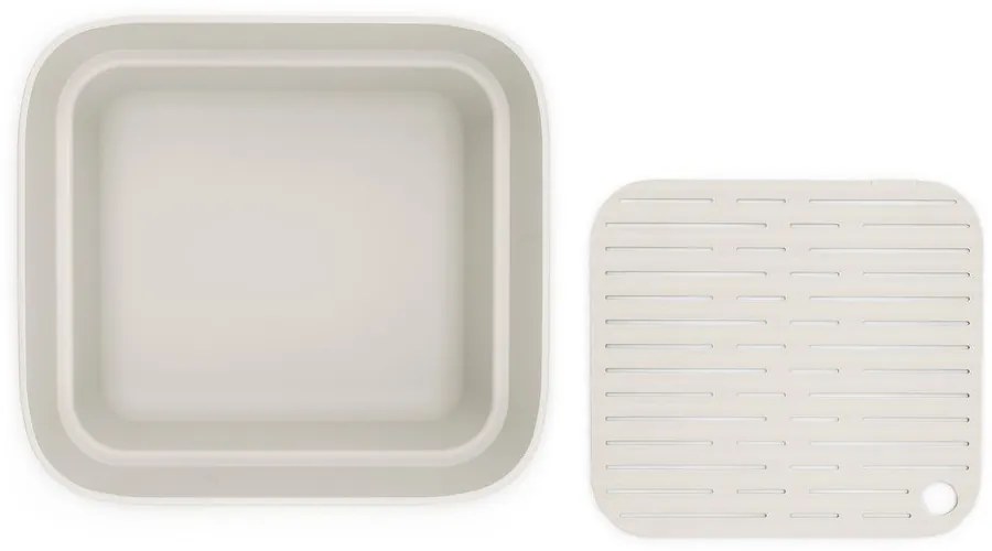 Vas pentru chiuvetă cu tavă de scurgere gri deschis din plastic SinkSide – Brabantia