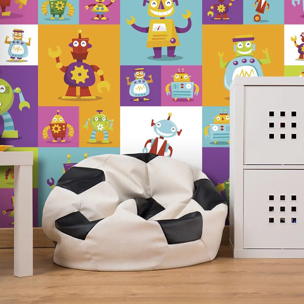 Tapet Bimago - Colorful Robots + Adeziv gratuit rulou 50x1000 cm